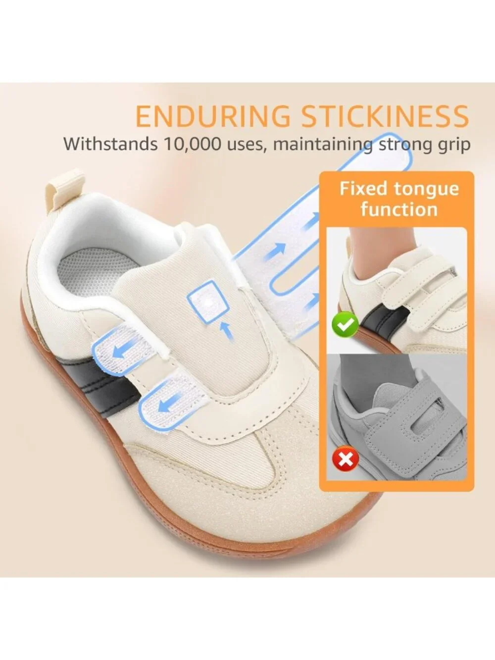Kids' Toddler First Walk Sneakers - Comfortable Wide Toe Box Shoes for Play
